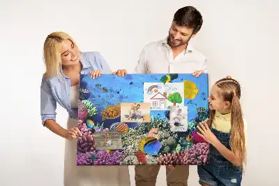 Underwater Life Cork Memo Board