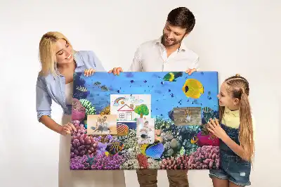 Cork memo board Underwater life