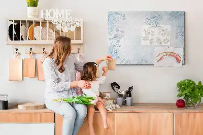 Printed Cork Board with Plant Sketch