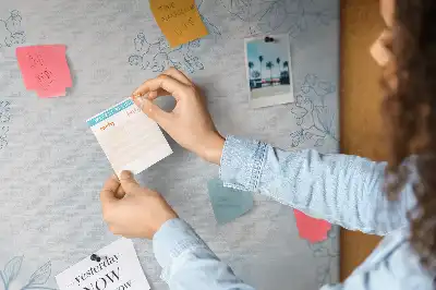 Printed Cork Board with Plant Sketch
