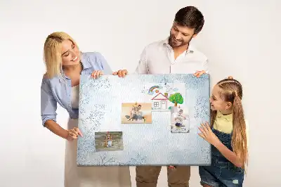Printed Cork Board with Plant Sketch
