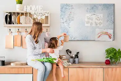 Printed Cork Board with Plant Sketch