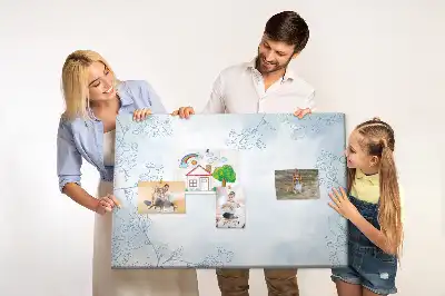Printed Cork Board with Plant Sketch