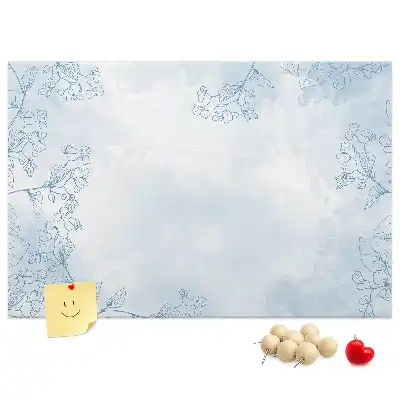 Printed Cork Board with Plant Sketch