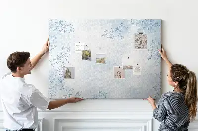 Printed Cork Board with Plant Sketch