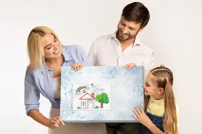 Printed Cork Board with Plant Sketch