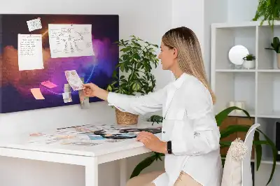 3D Smoke Abstraction Cork Memo Board