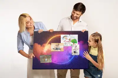 3D Smoke Abstraction Cork Memo Board