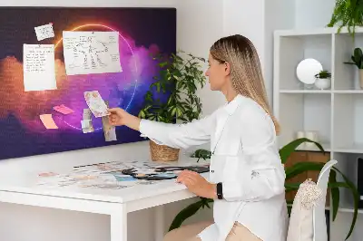 3D Smoke Abstraction Cork Memo Board