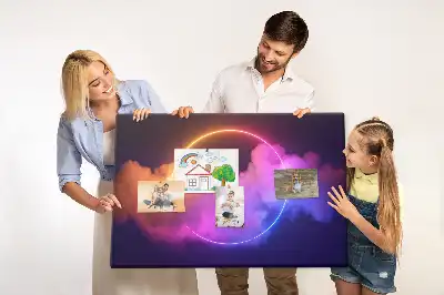 3D Smoke Abstraction Cork Memo Board