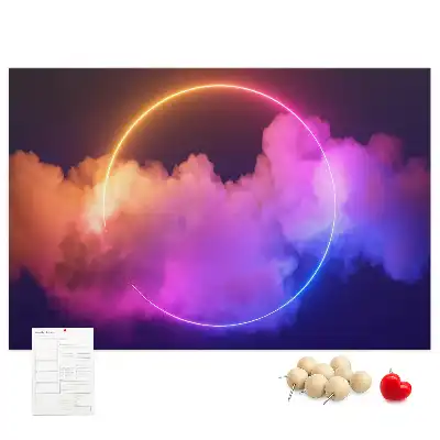 3D Smoke Abstraction Cork Memo Board