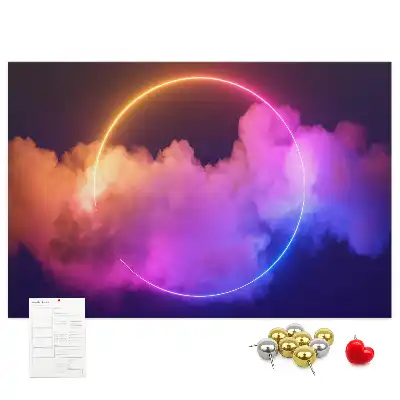 3D Smoke Abstraction Cork Memo Board