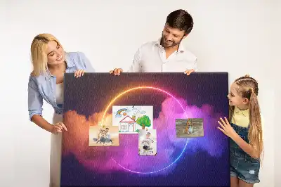 3D Smoke Abstraction Cork Memo Board
