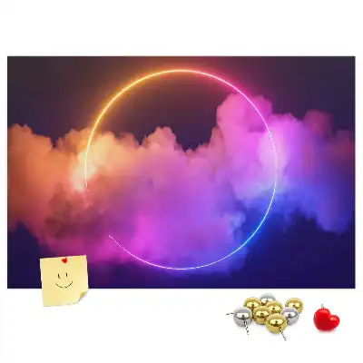 3D Smoke Abstraction Cork Memo Board