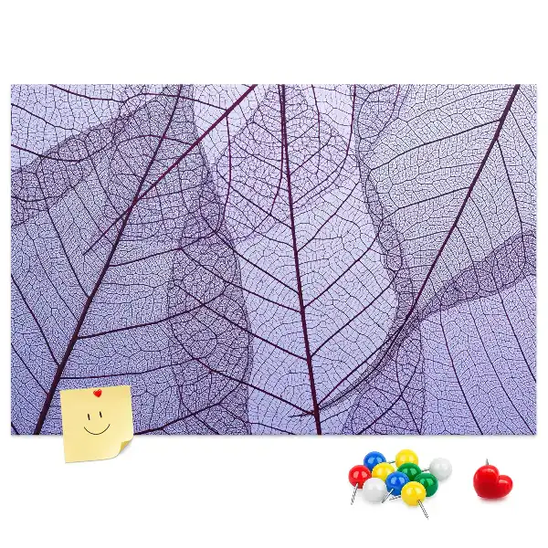 Nature Printed Cork Board with Leaves Pattern