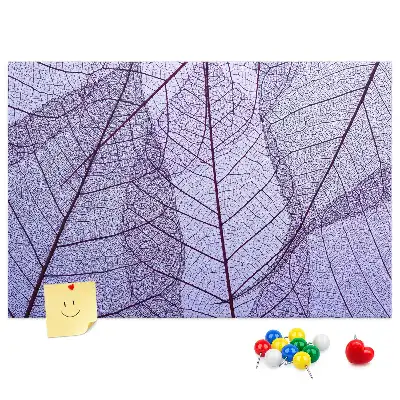 Nature Printed Cork Board with Leaves Pattern