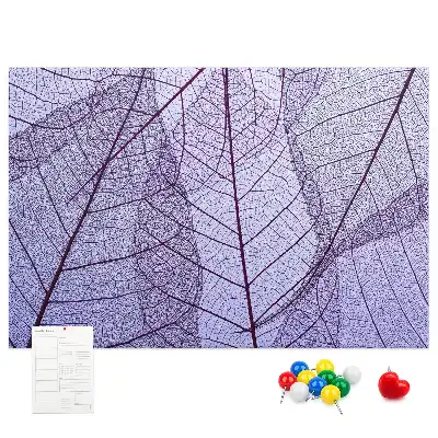 Nature Printed Cork Board with Leaves Pattern