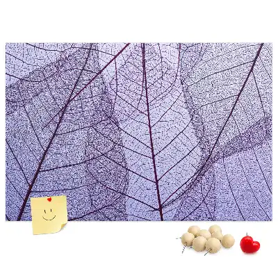 Nature Printed Cork Board with Leaves Pattern