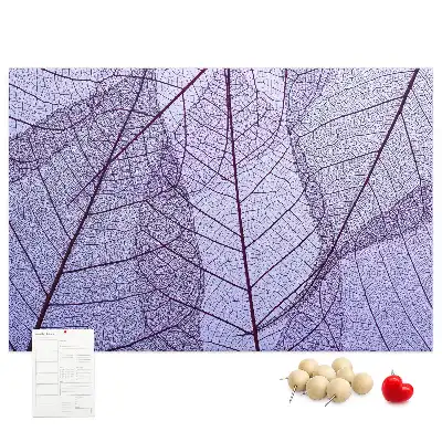 Nature Printed Cork Board with Leaves Pattern