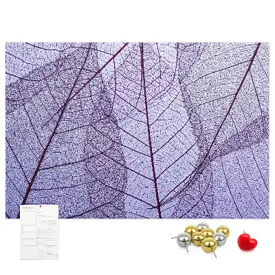 Nature Printed Cork Board with Leaves Pattern