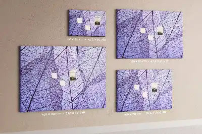 Nature Printed Cork Board with Leaves Pattern