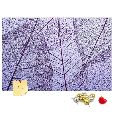 Nature Printed Cork Board with Leaves Pattern