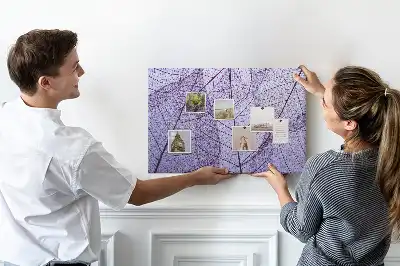Nature Printed Cork Board with Leaves Pattern