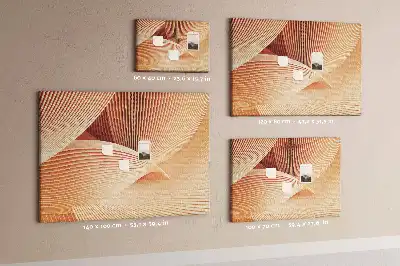 Abstract Waves Pattern Cork Memo Board