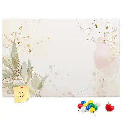 Printed Cork Board Gold line art