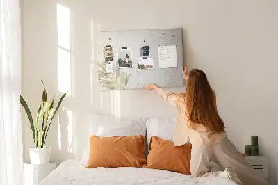 Gold Line Art Printed Cork Board