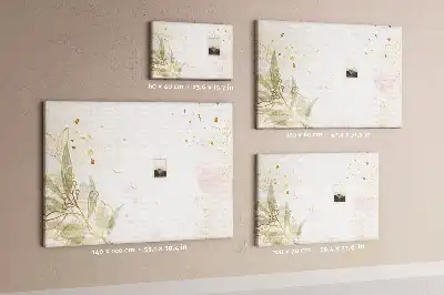 Gold Line Art Printed Cork Board