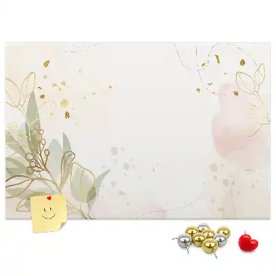 Gold Line Art Printed Cork Board