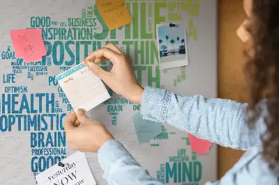 Kind Words map cork memo board
