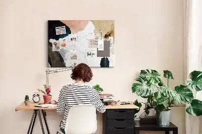 Abstract Splashes Printed Cork Board