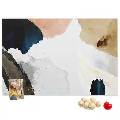 Abstract Splashes Printed Cork Board