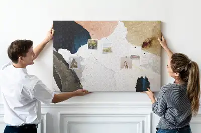 Abstract Splashes Printed Cork Board