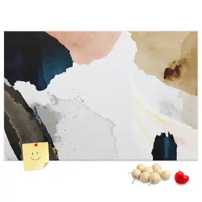 Abstract Splashes Printed Cork Board