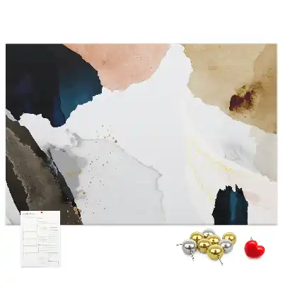 Abstract Splashes Printed Cork Board