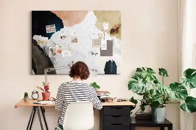 Abstract Splashes Printed Cork Board