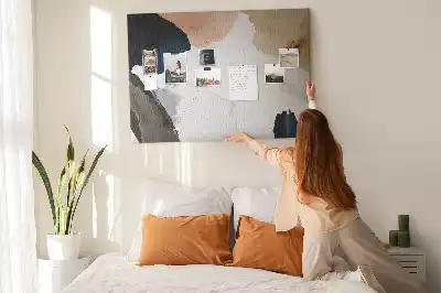 Abstract Splashes Printed Cork Board