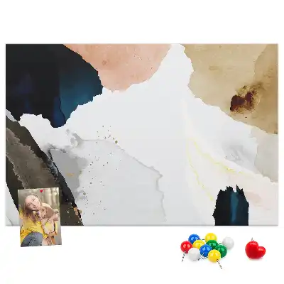 Abstract Splashes Printed Cork Board