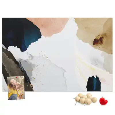 Abstract Splashes Printed Cork Board