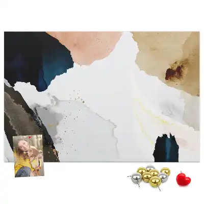 Abstract Splashes Printed Cork Board