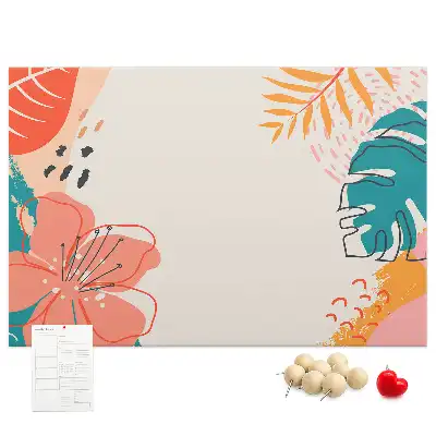 Printed Cork Memo Board Tropical holidays