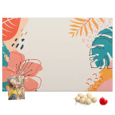 Printed Cork Memo Board Tropical holidays