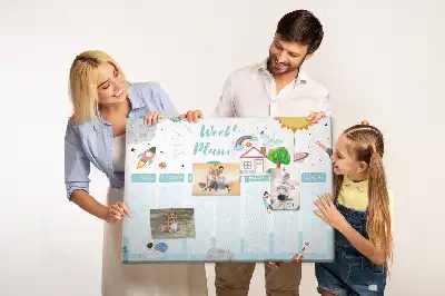 Cork memo board weekly planner