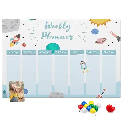Cork memo board weekly planner