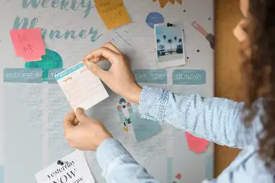 Cork memo board weekly planner