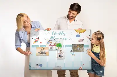 Cork memo board weekly planner