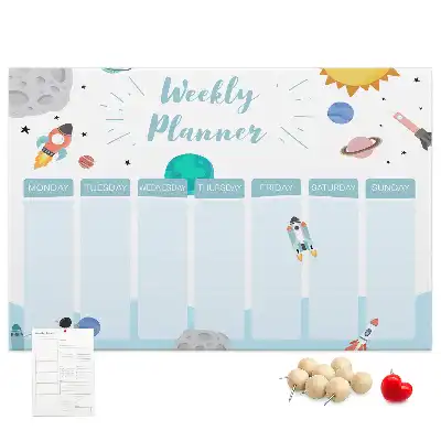 Cork memo board weekly planner